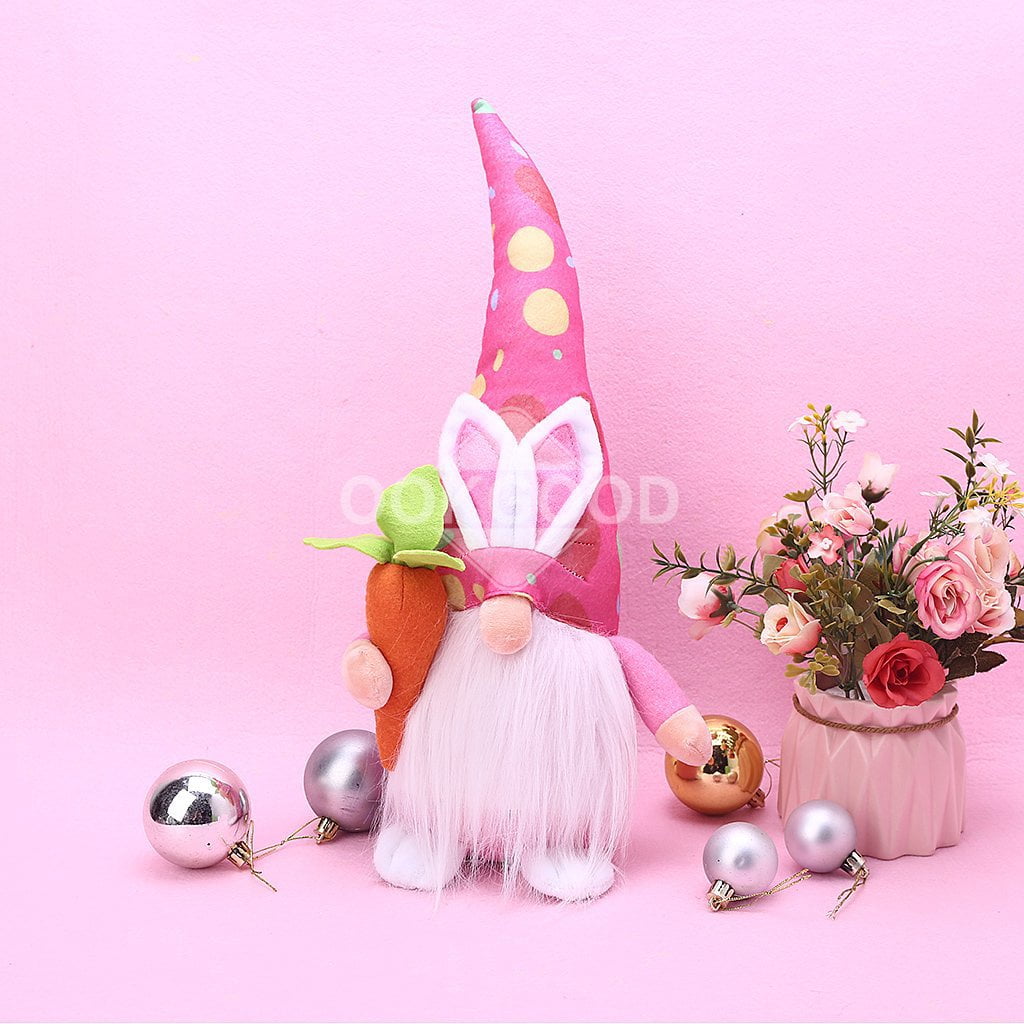 Lovely Plush Bunny Gnome Doll For Easter Home Decoration