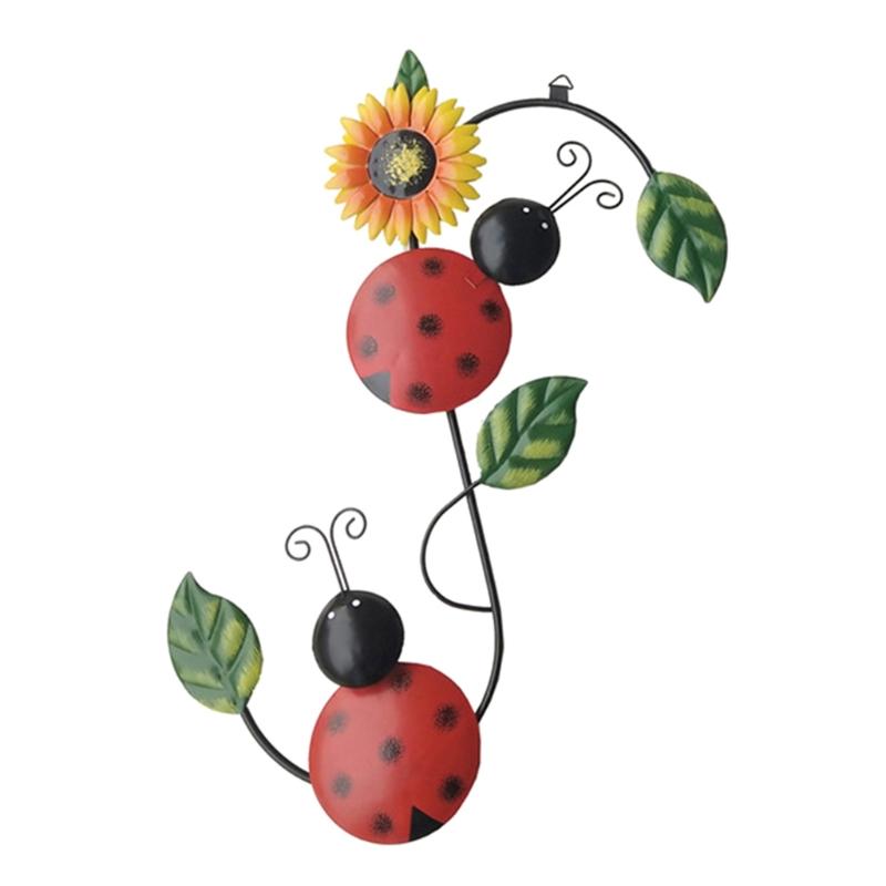 20% OFF Limited Time 3D Wall Decoration Bee/Ladybug With Leaves Metal