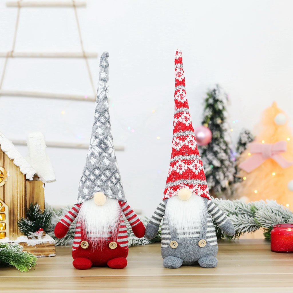 Handmade Gnome Dolls With Hats For Holiday Gifts And Decorations