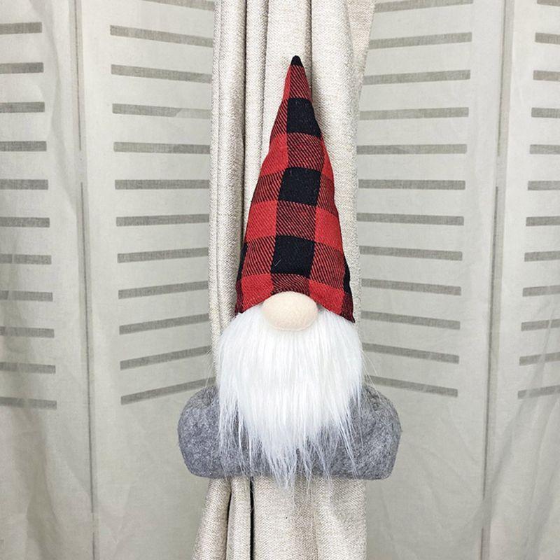 Handmade Plush Gnome Window Curtain Buckle Tieback Holder For Home Ornament