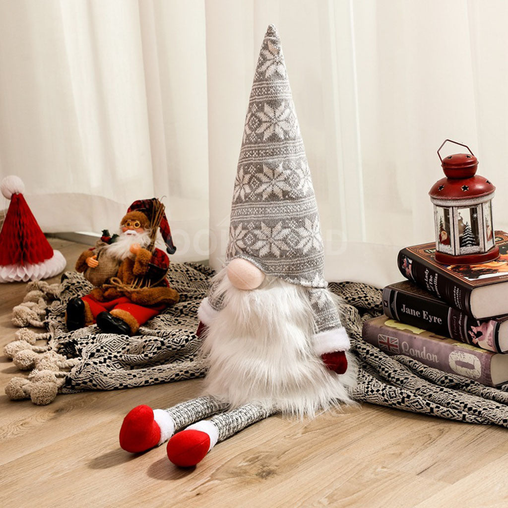 Long-legged Plush Gnome Christmas Tree Topper