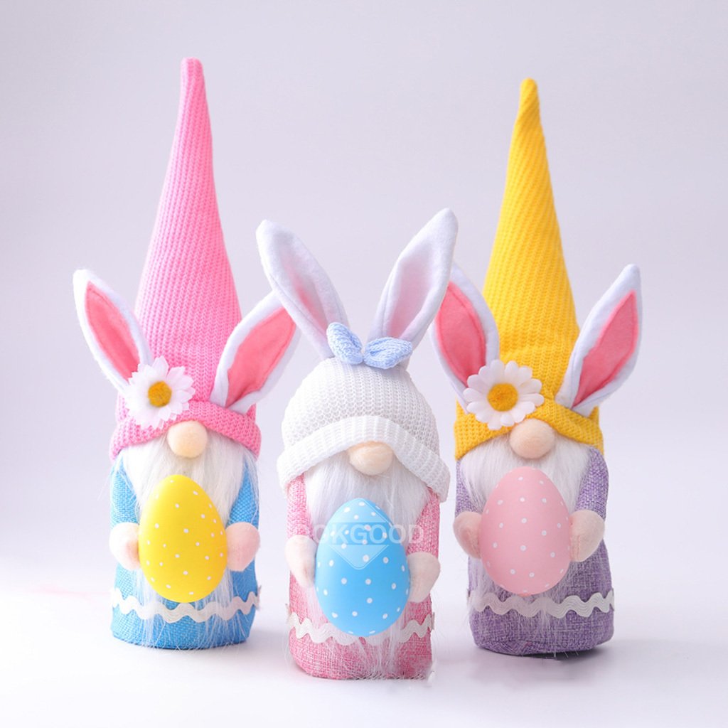 Lovely Bunny Gnome Doll For Spring Easter Gift And Decoration