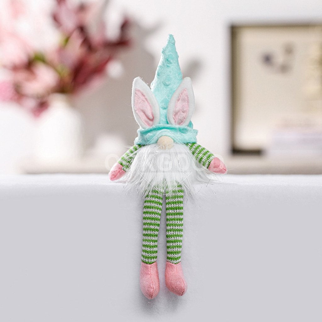 Plush Bunny Gnome Doll With Warm Light For Easter Gift