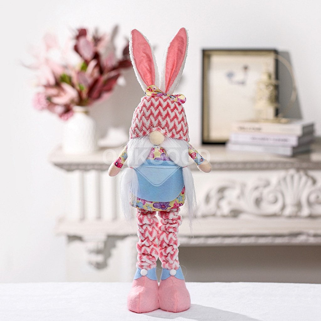 Adorable Spring Bunny Gnome Family For Easter Gift And Decoration