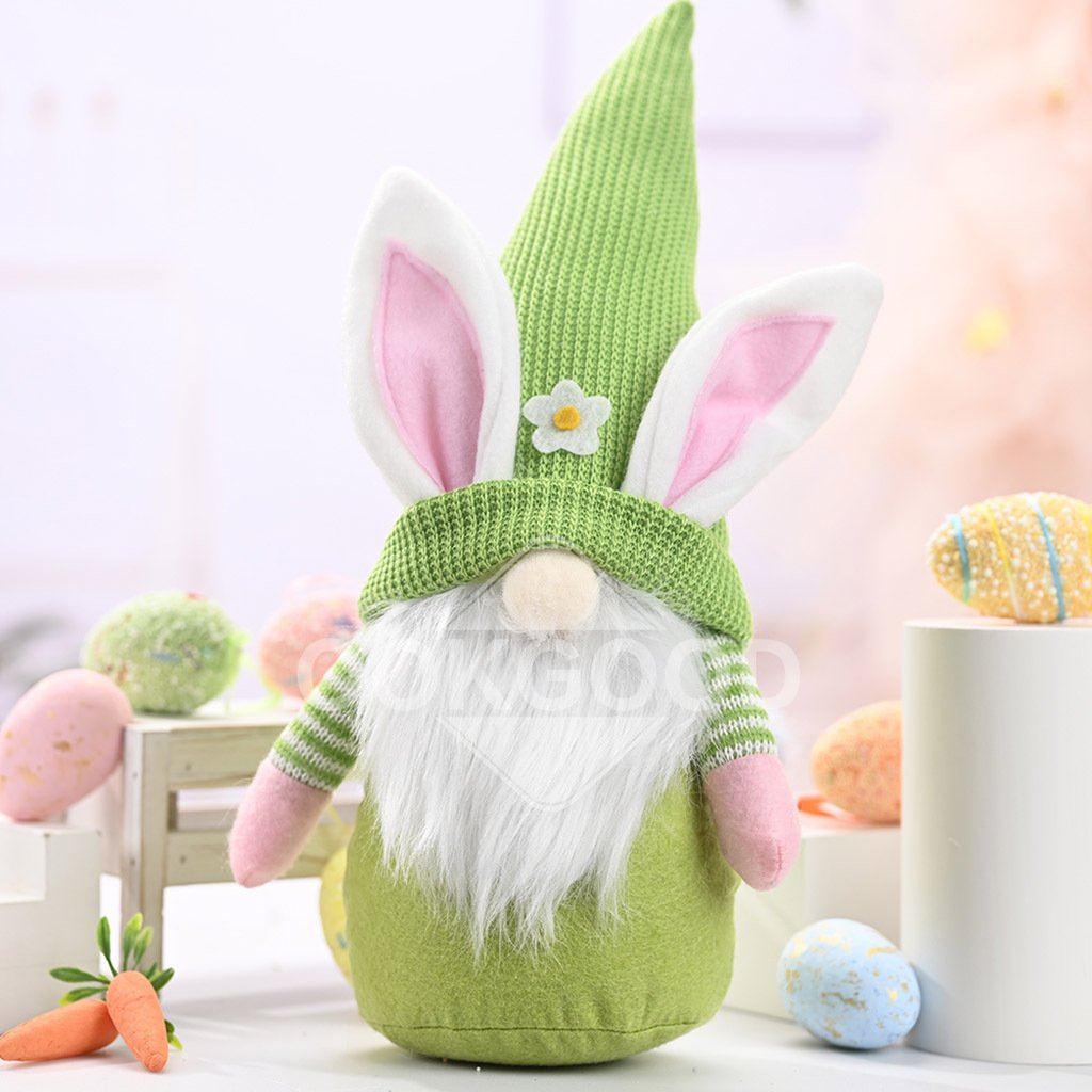 Handmade Bunny Gnome Doll With Adorable Hat For Easter Gift