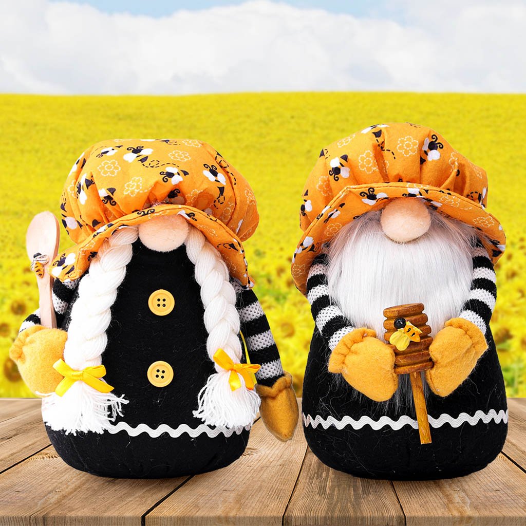 Plush Bumble Bee Gnome Dolls For Spring Gift