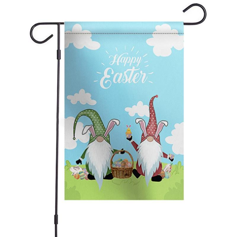 Easter Outdoor Garden Gnome Doll Banner Decoration