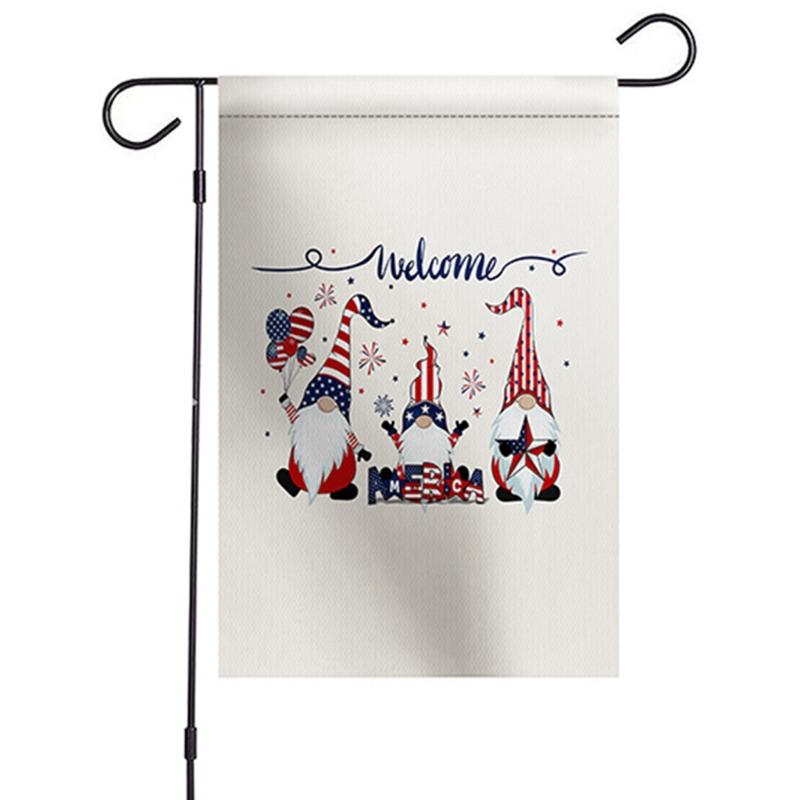 Independence Day Outdoor Garden Gnome Doll Banner Decoration Banner