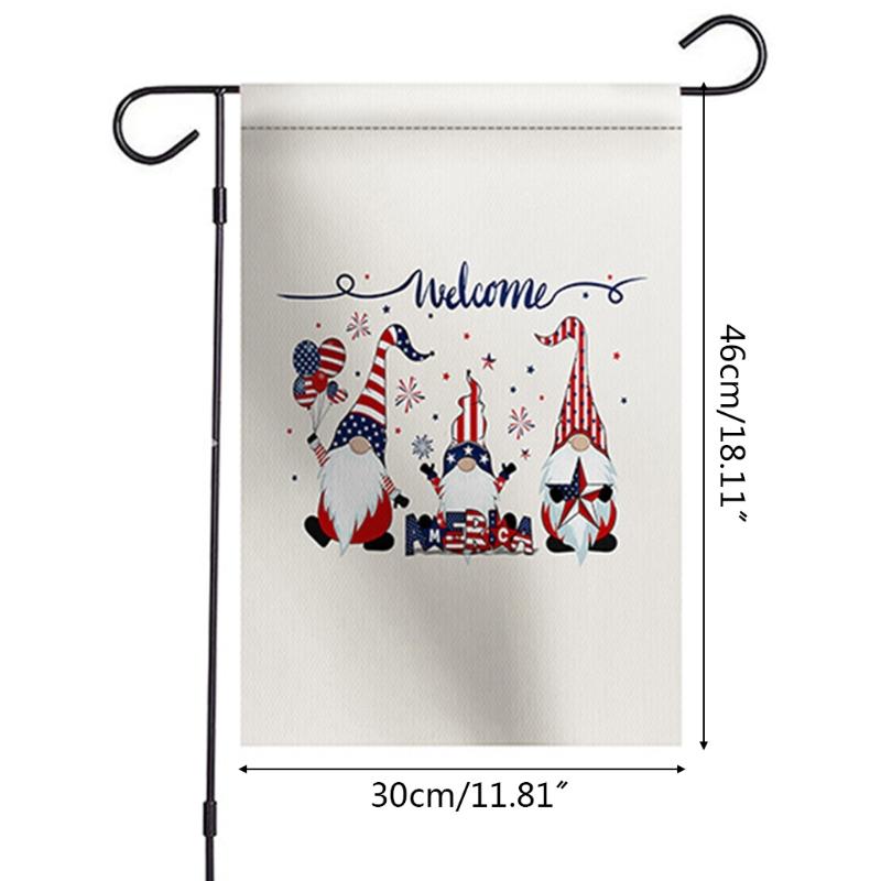 Independence Day Outdoor Garden Gnome Doll Banner Decoration Banner