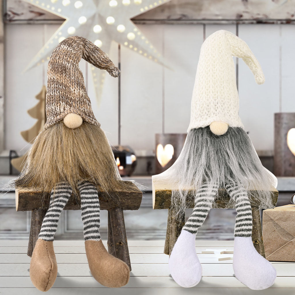 Lovely Long-legged Gnome With Knitted Hat For Holiday Gift