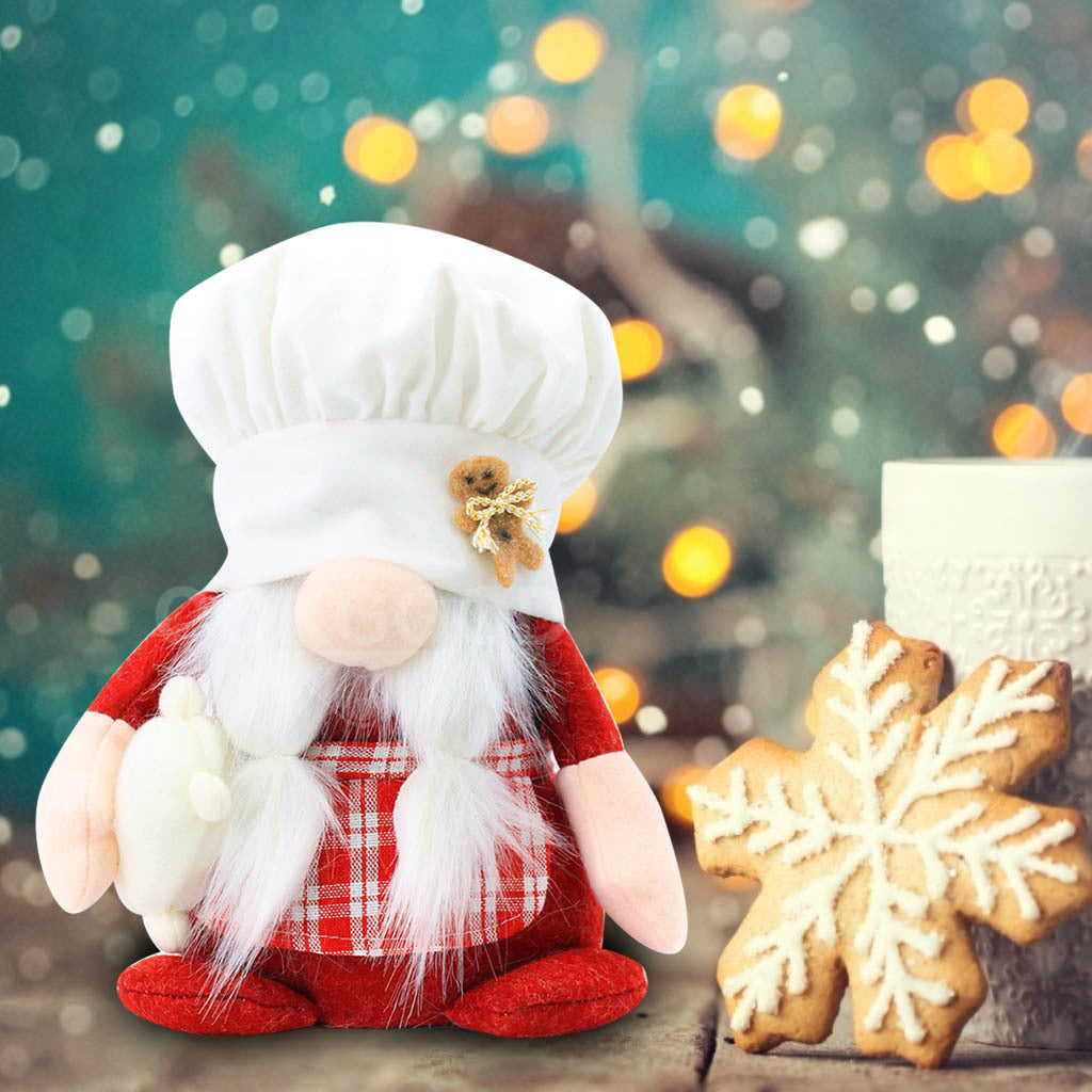 Gingerbread Man Pastry Chef Gnome Couple For Christmas Gift