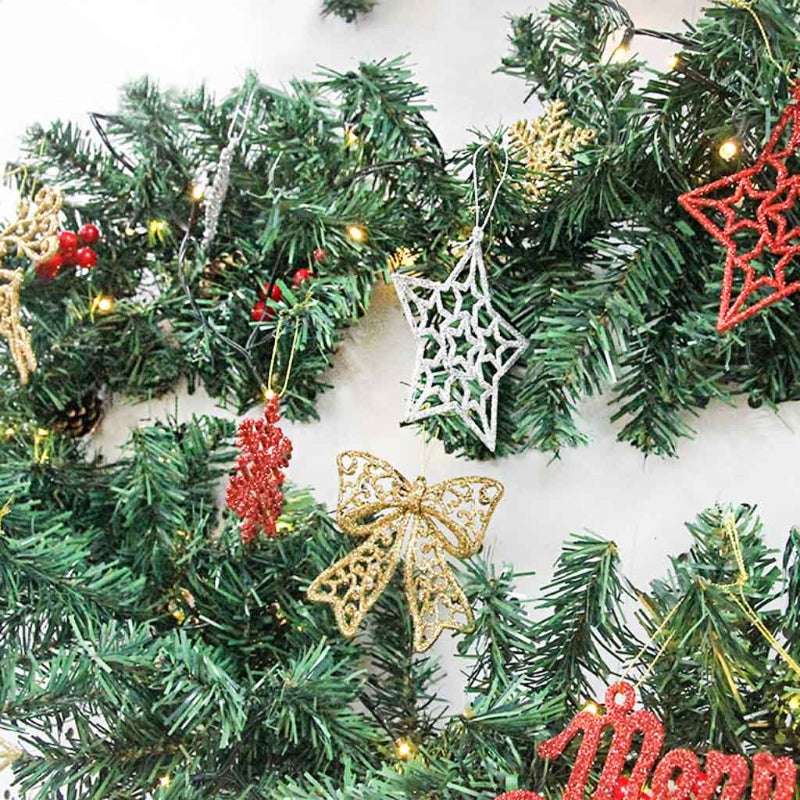 9ft Christmas LED Rattan Garland Decorative Artificial Xmas Tree