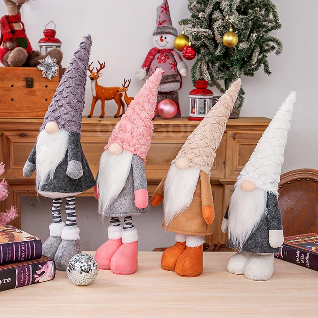 Adorable Christmas Gnome Elves With Height-adjustable Legs