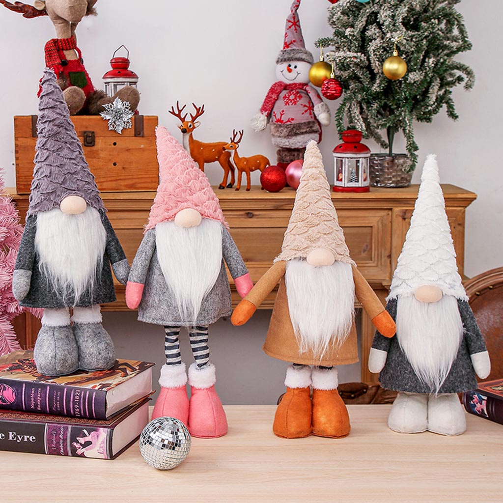 Adorable Christmas Gnome Elves With Height-adjustable Legs