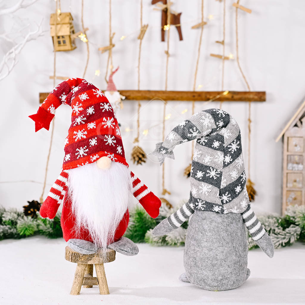 Lucky Star Gnome Brother With Snowflake Pattern Hat