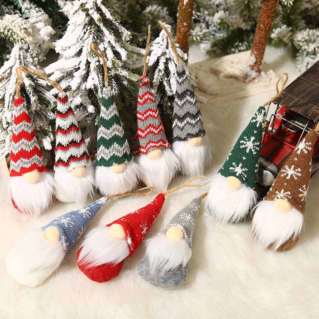 Lovely Plush Gnome Hangings For Christmas Decoration