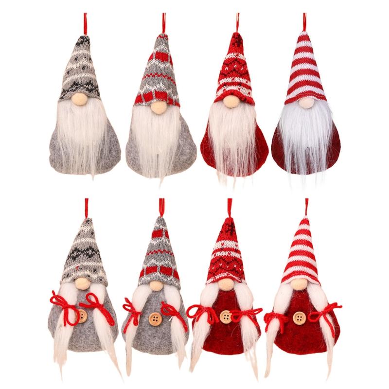 Christmas Tree Hanging Gnomes Ornaments Set Of 4