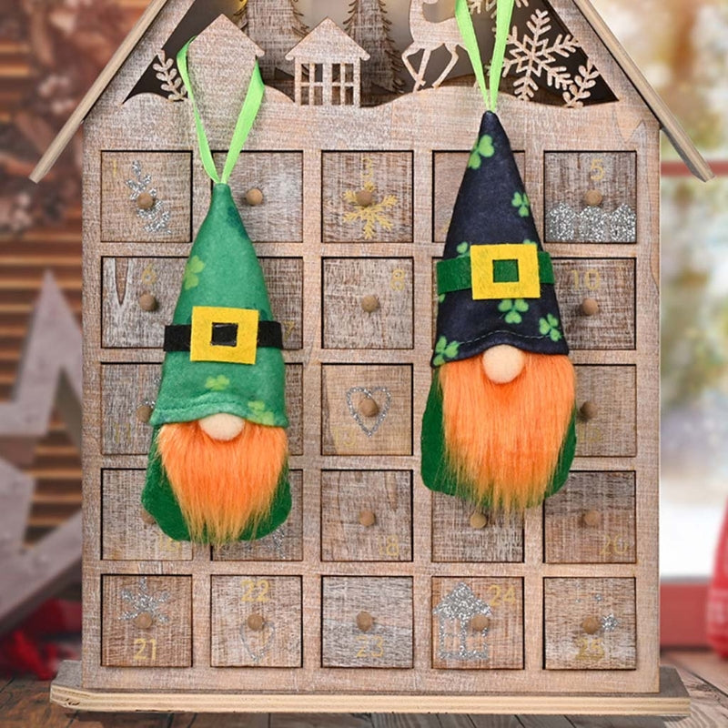 4PCS Plush Gnome Doll Hanging Ornaments For St. Patrick's Day Decor
