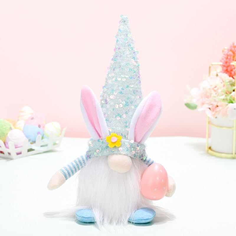 Easter Plush Bunny Gnome Couple With LED Light