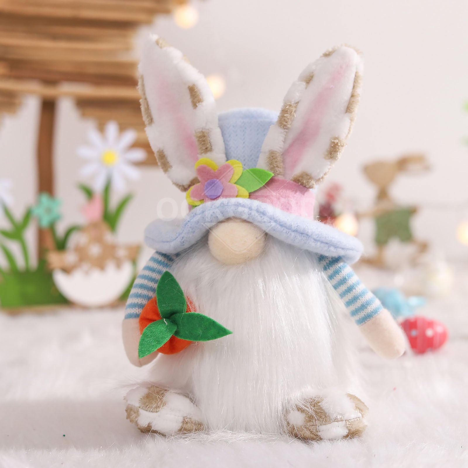 Plush Bunny Gnome Couple For Spring Easter Gift