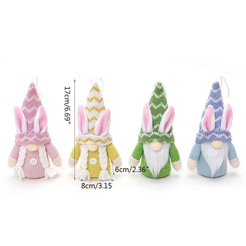 4pcs Easter Hanging Bunny Gnome Ornaments