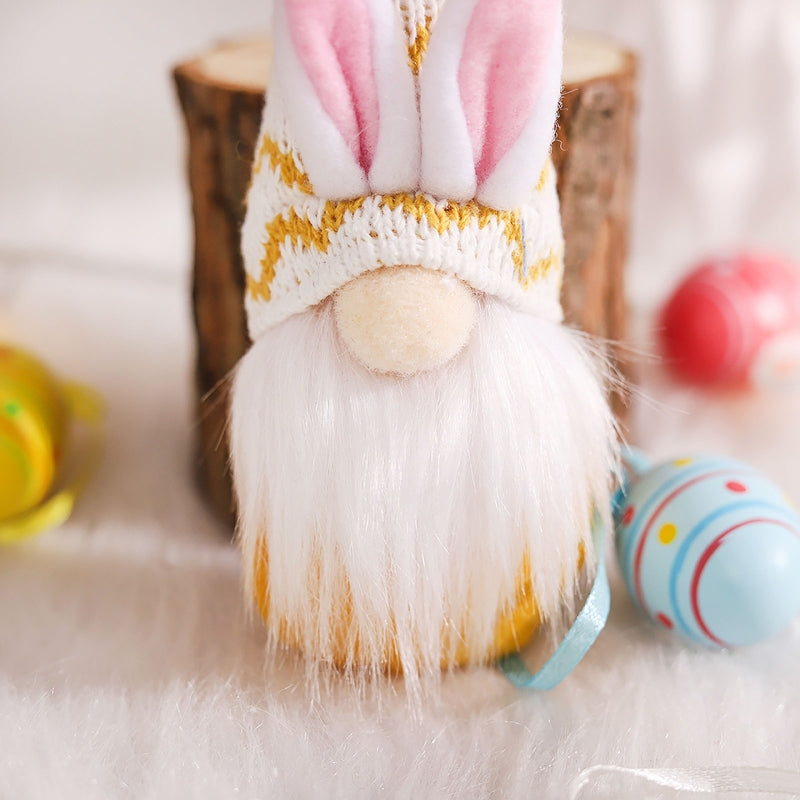 4 Pcs Easter Bunny Gnome Pendant Ornaments