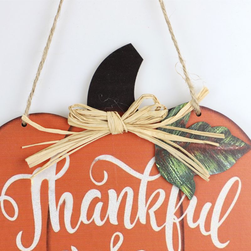 Halloween Thankful Blessed Wooden Board Plaque