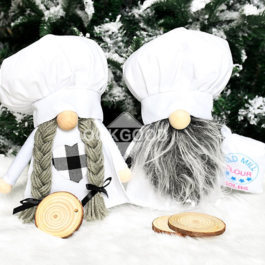 Lovely Plush Gnome Chef Couple For Holiday Gift