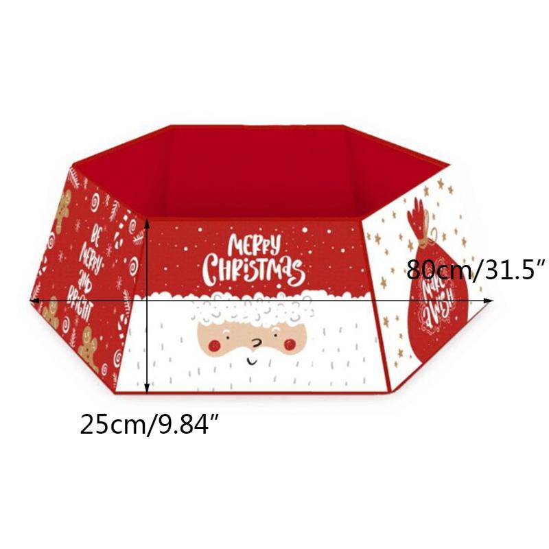 Folding Christmas Tree Apron Collar Printed Base Stand