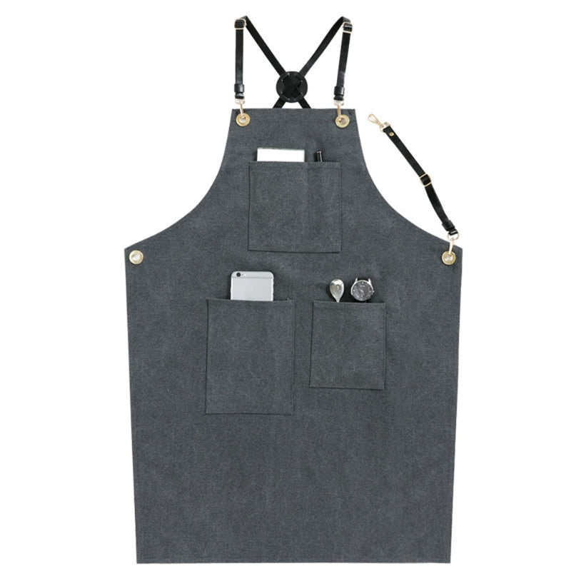 Canvas Aprons For Women Men Chef Apron With Pockets Work