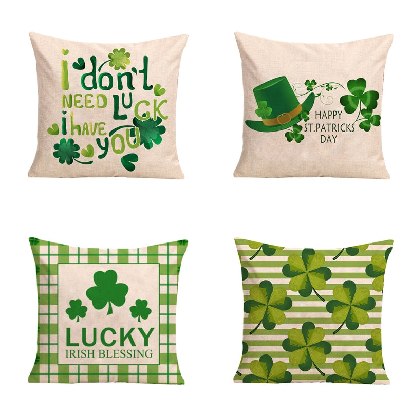 4PCS(Buy 2 Get 2 Free)18x18 Inch St. Patrick's Day Pillowcase