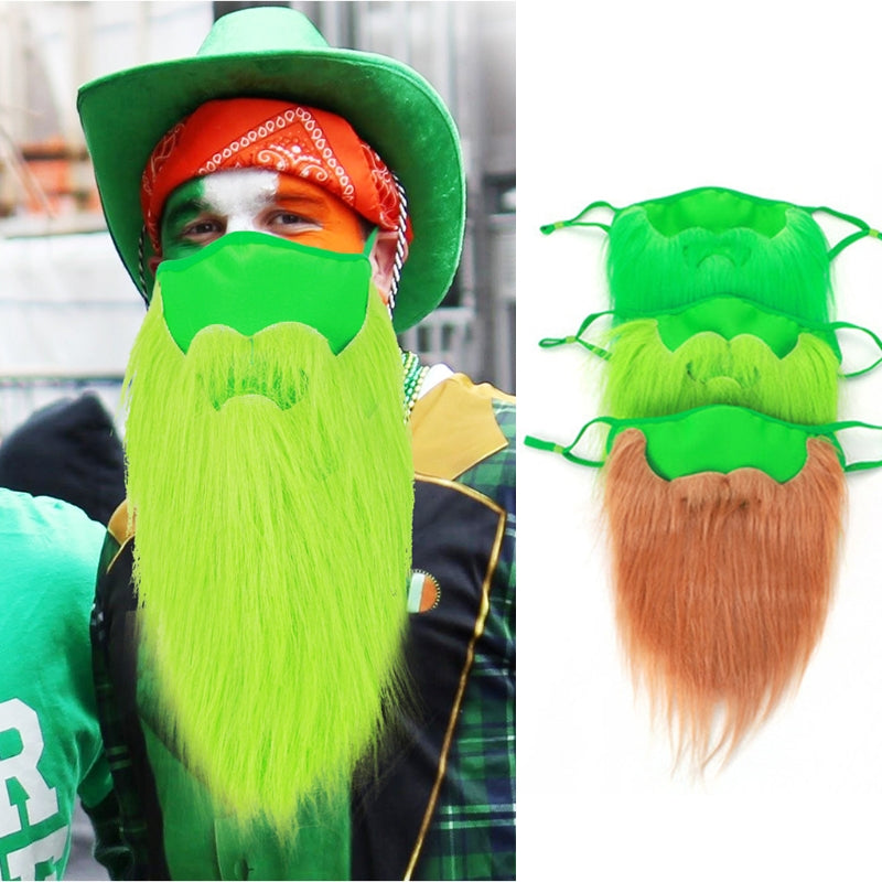 Saint Patrick's Day Irish Beard Funny Protective Reusable Face Mask Decoration