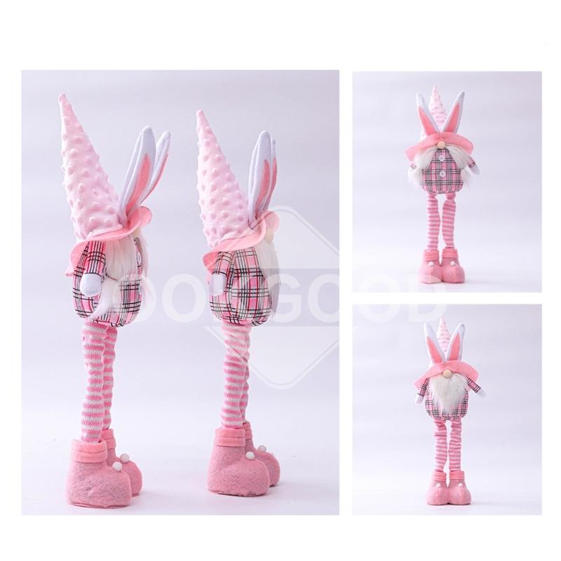 [1 left]Handmade Bunny Gnome Doll With Adjustable Legs For Easter Gift