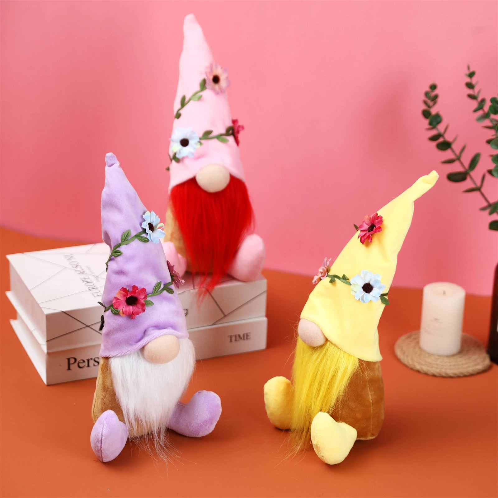 Plush Gnome Brother With Flower Hats