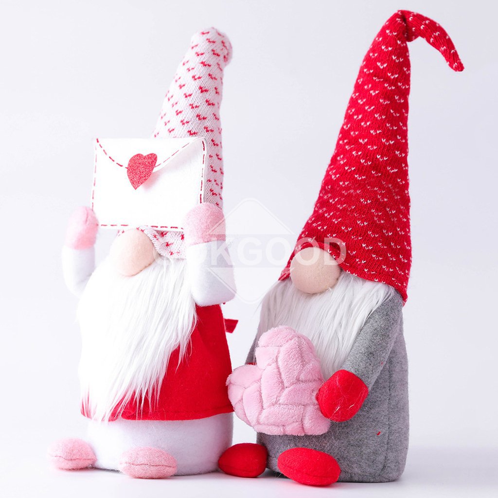 Handcrafted Plush Gnome Dolls Family For Valentine's Day Gift
