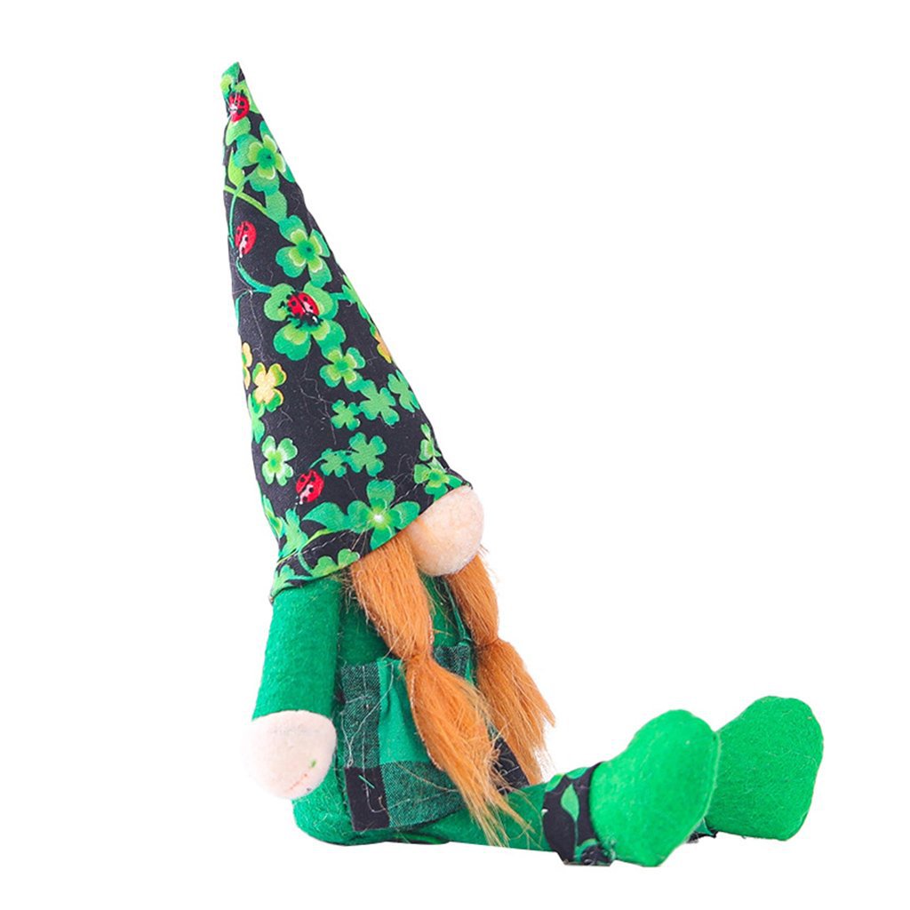 Lovely Plush Gnome Dolls With Green Hat For St. Patrick's Day Gift