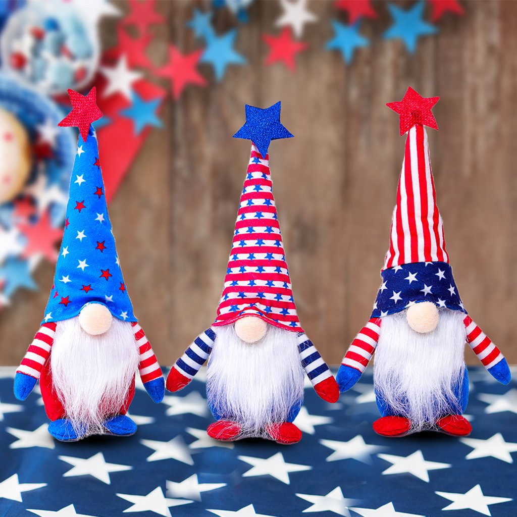 American Patriotic Gnome Doll For Gift And Decoration