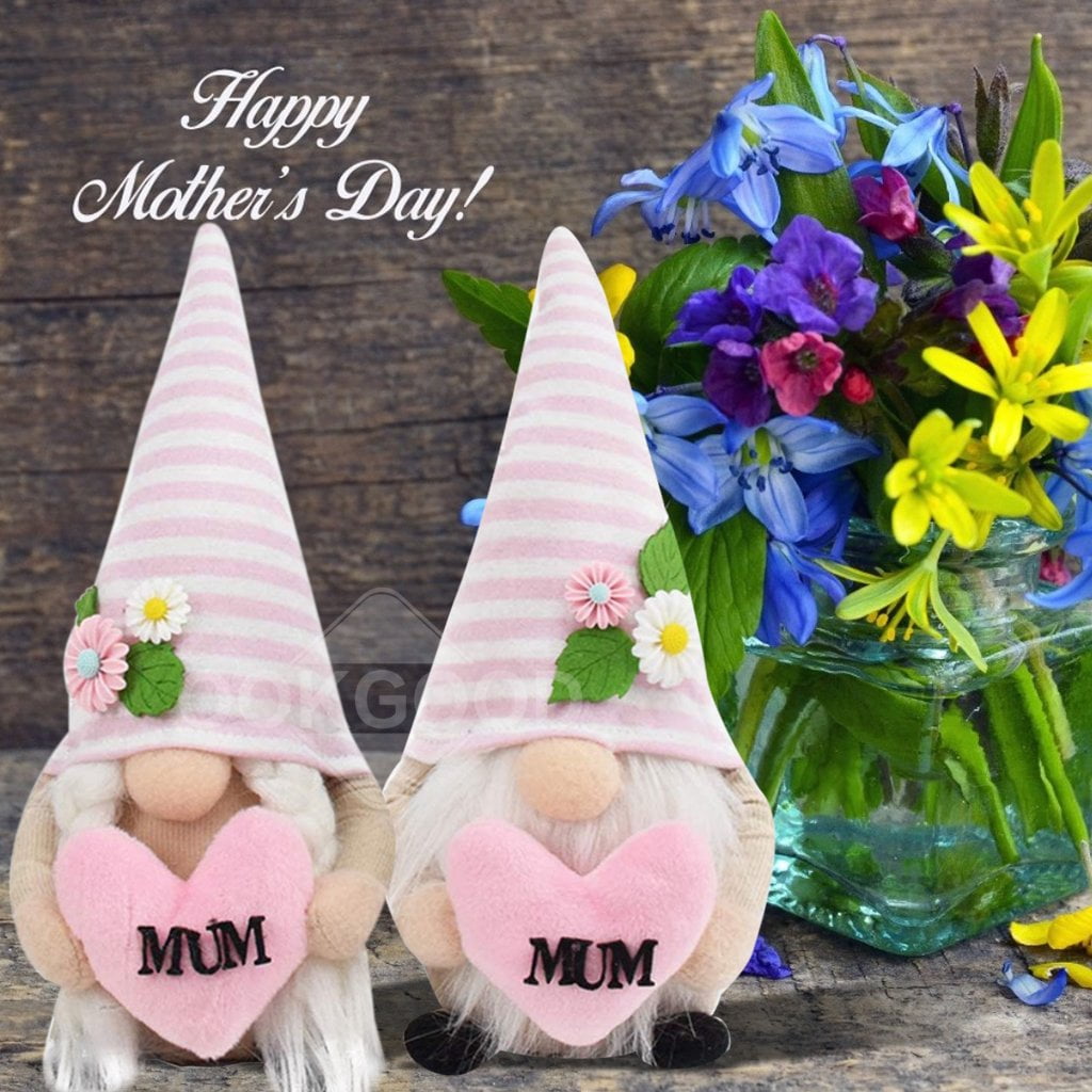 Handmade Spring Gnome Doll Couple For Mother's Day Gift