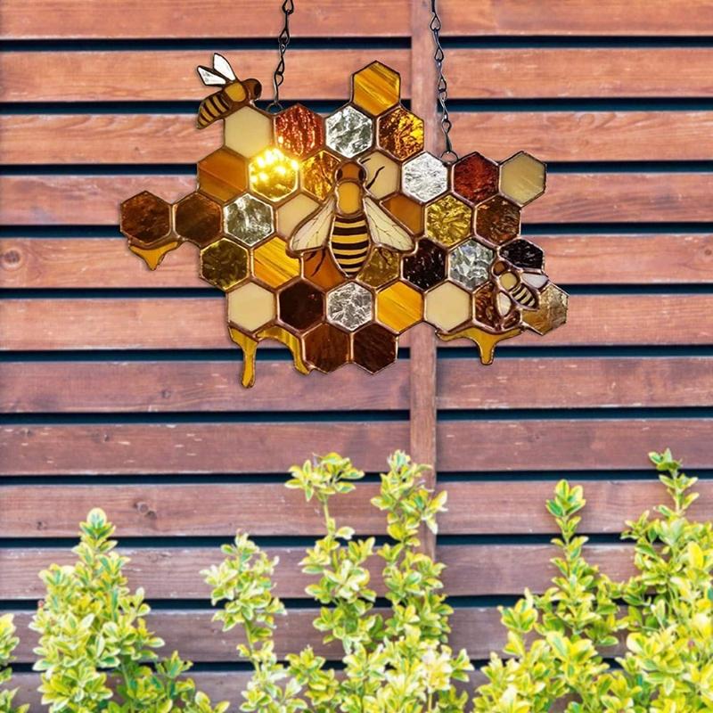Bumblebee Art Wall Hanging Ornament For Indoor Outdoor Decoration