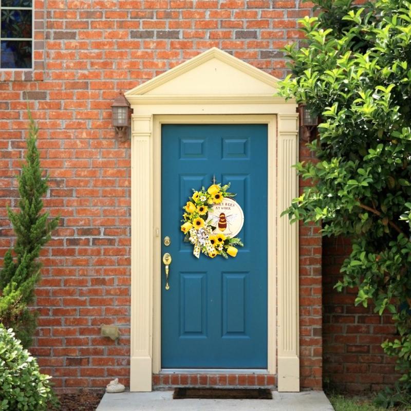 Hardworking Bee Wreath For Front Door Home Decoration