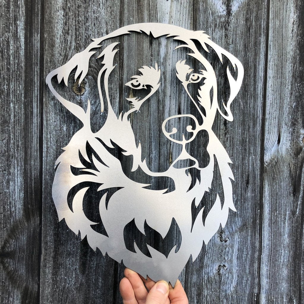 Rusty Metal Labrador Dog Garden Ornament