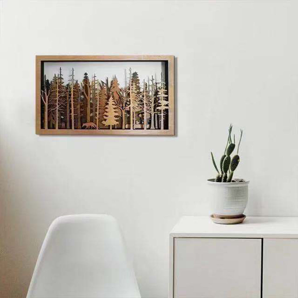 (Buy 2 Get Free Shipping) Mysterious Wooden Forest Scene Art For Home Decoration