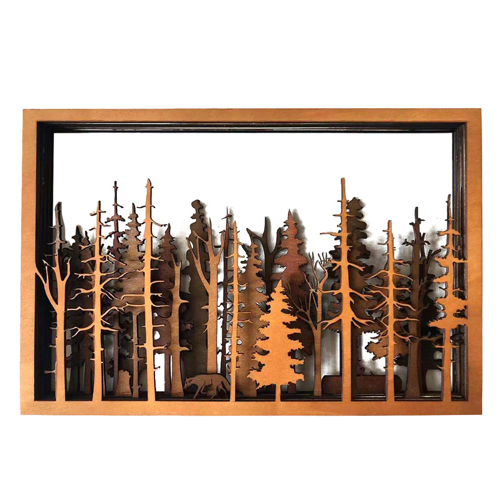 (Buy 2 Get Free Shipping) Mysterious Wooden Forest Scene Art For Home Decoration