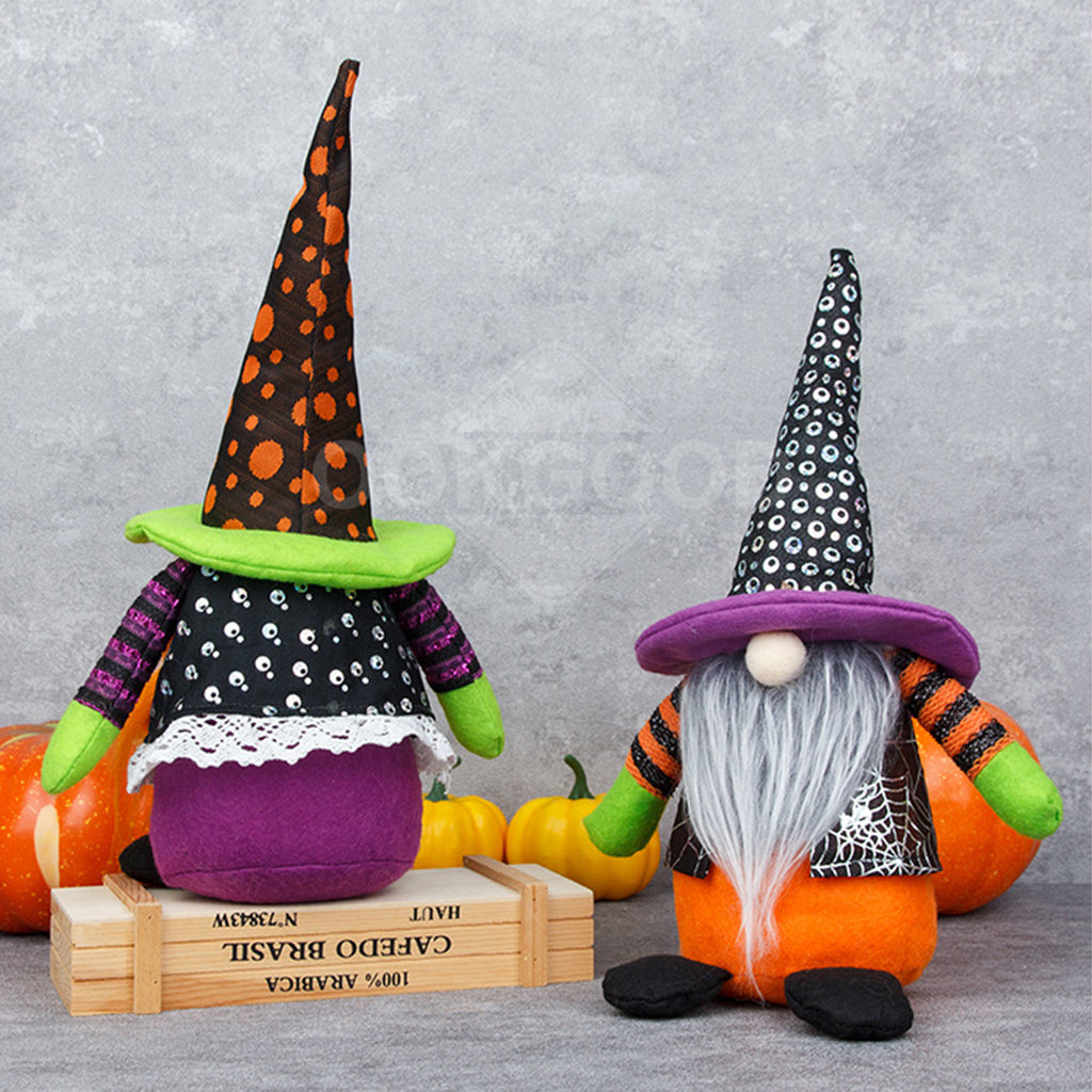 Lovely Halloween Plush Gnome Couple For Holiday Gift