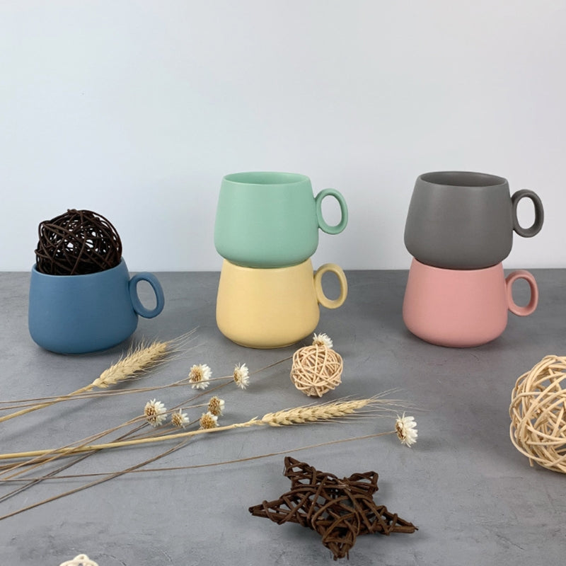 Ceramic Coffee Mug With Handle Tea Cups For Drinking Matte