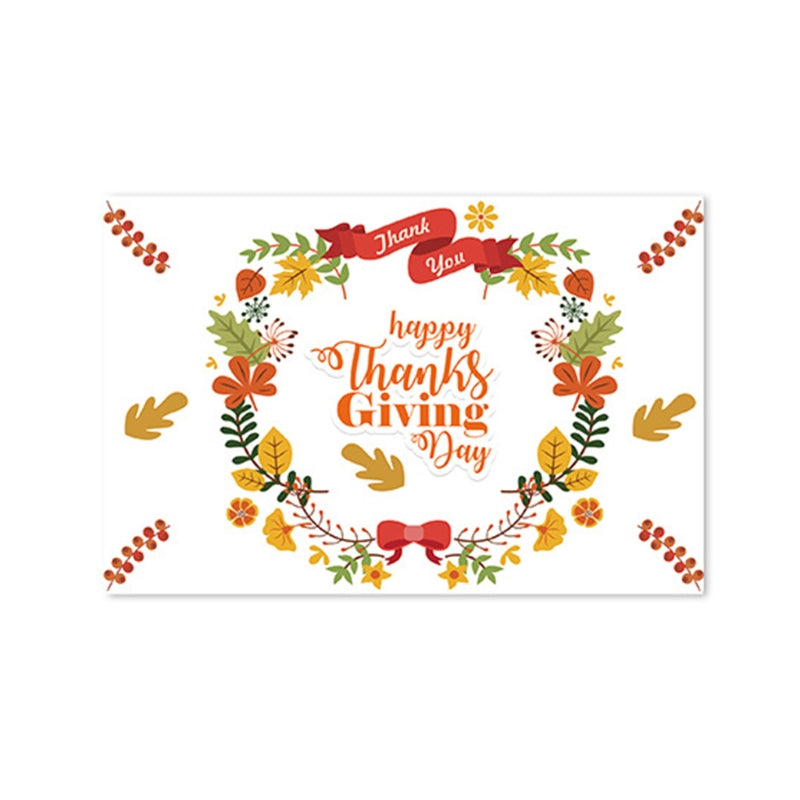 Set Of 6 Thanksgiving Cards With Envelopes Stickers For Thank You Postcards