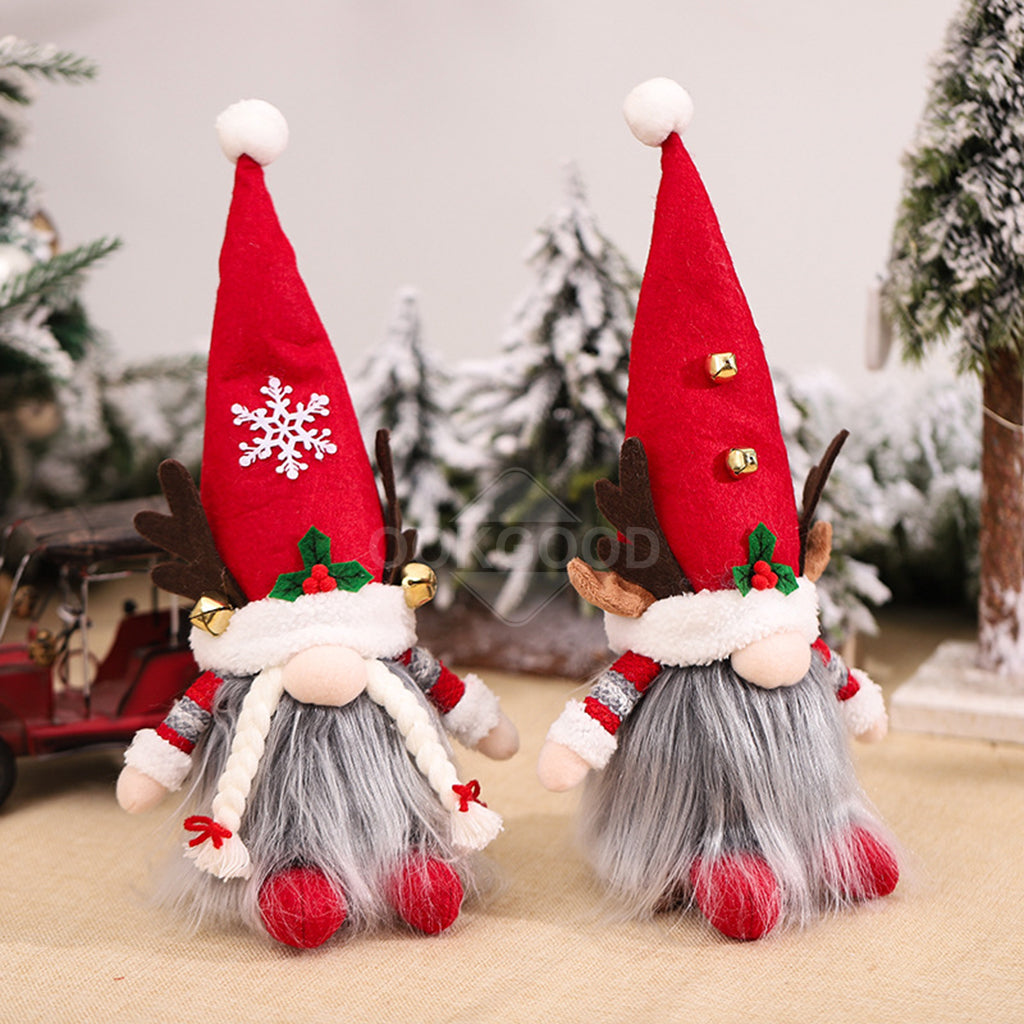 Handmade Plush Gnome Elf With Warm Light For Christmas Gift
