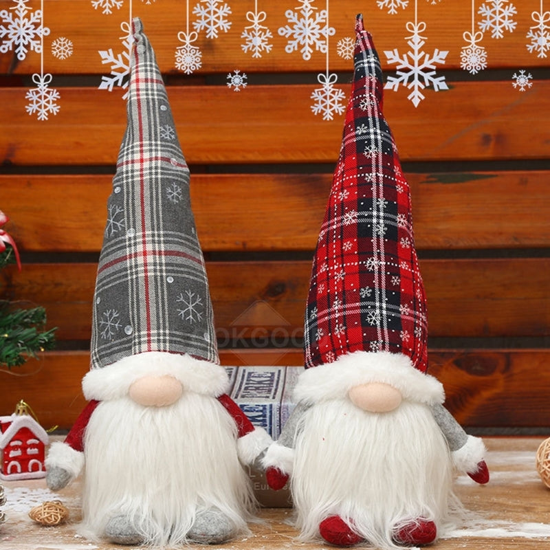 Handmade Plush Gnome Elf With Warm Light For Christmas Gift