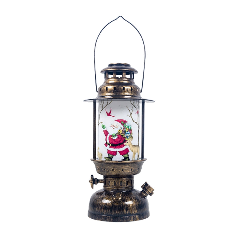 Creative Portable LED Hanging Lantern Santa Retro Lamp Decor