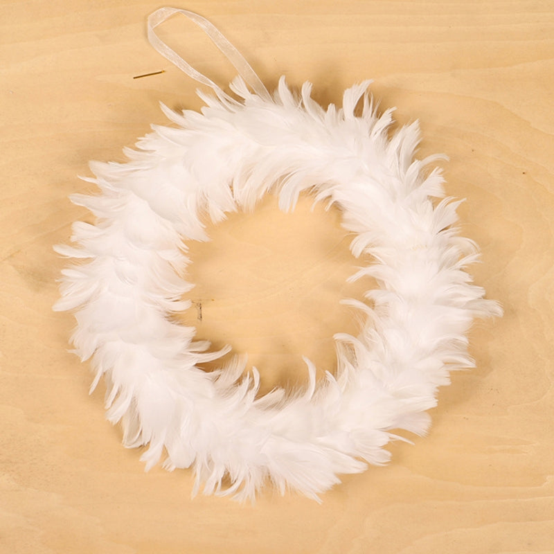 White Feather Wreath Christmas Wedding Party Home Decor